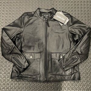 Harley-Davidson Mens Layering System Captains Leather Jacket 98022-23VM